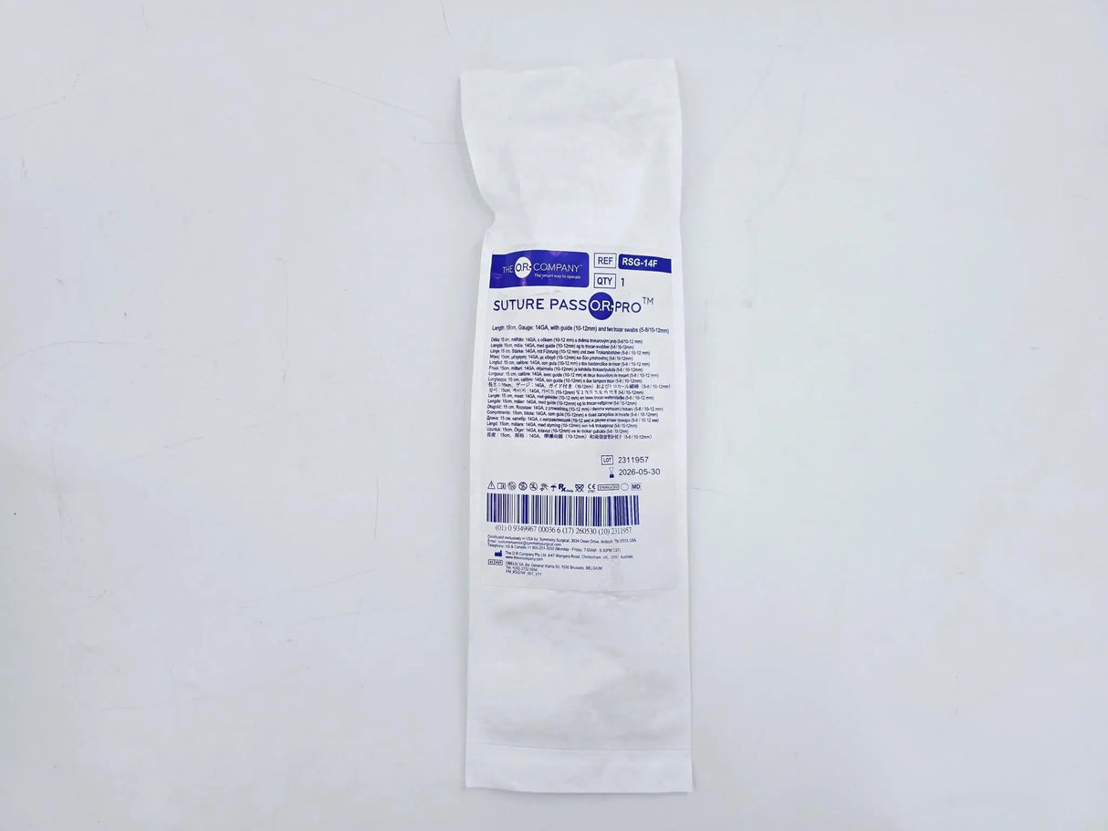 The O.R. Company RSG-14F Suture Pass O.R. Pro 14Ga. x 15cm The O.R. Company