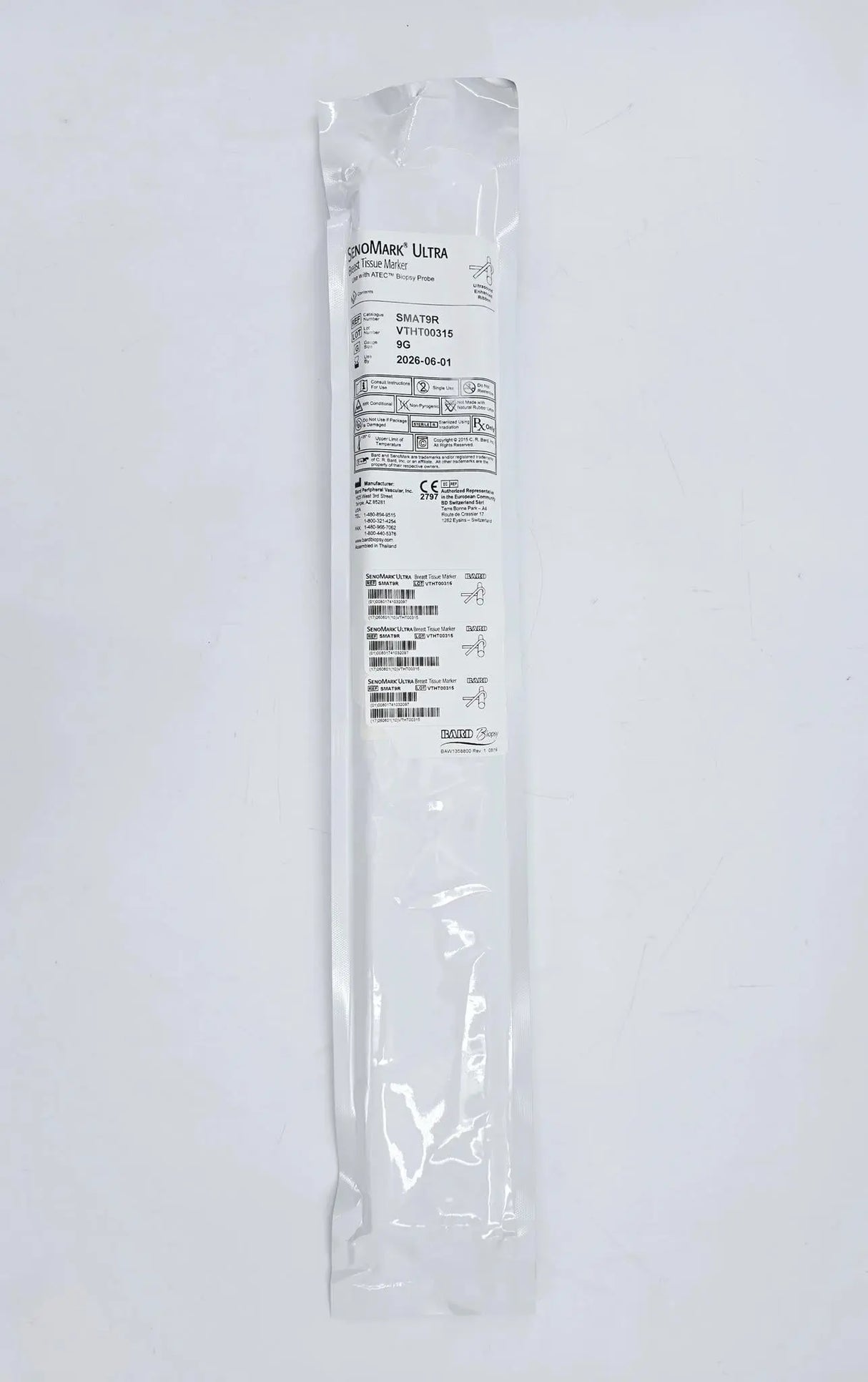 Bard SMAT9R Senomark 9G Ultra Breast Tissue Maker Box of 10 Bard