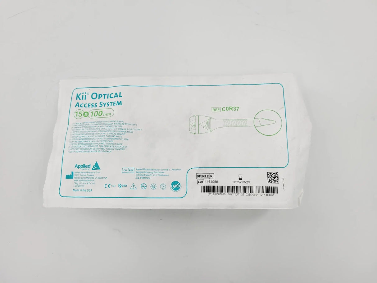 Applied Medical C0R37 Kii Optical Access System Laparoscopic Trocar 15x100mm (Each) Applied Medical