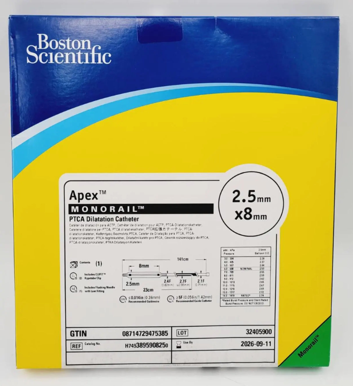 Boston Scientific H7493895908250 PTCA Dilatation Catheter Boston Scientific