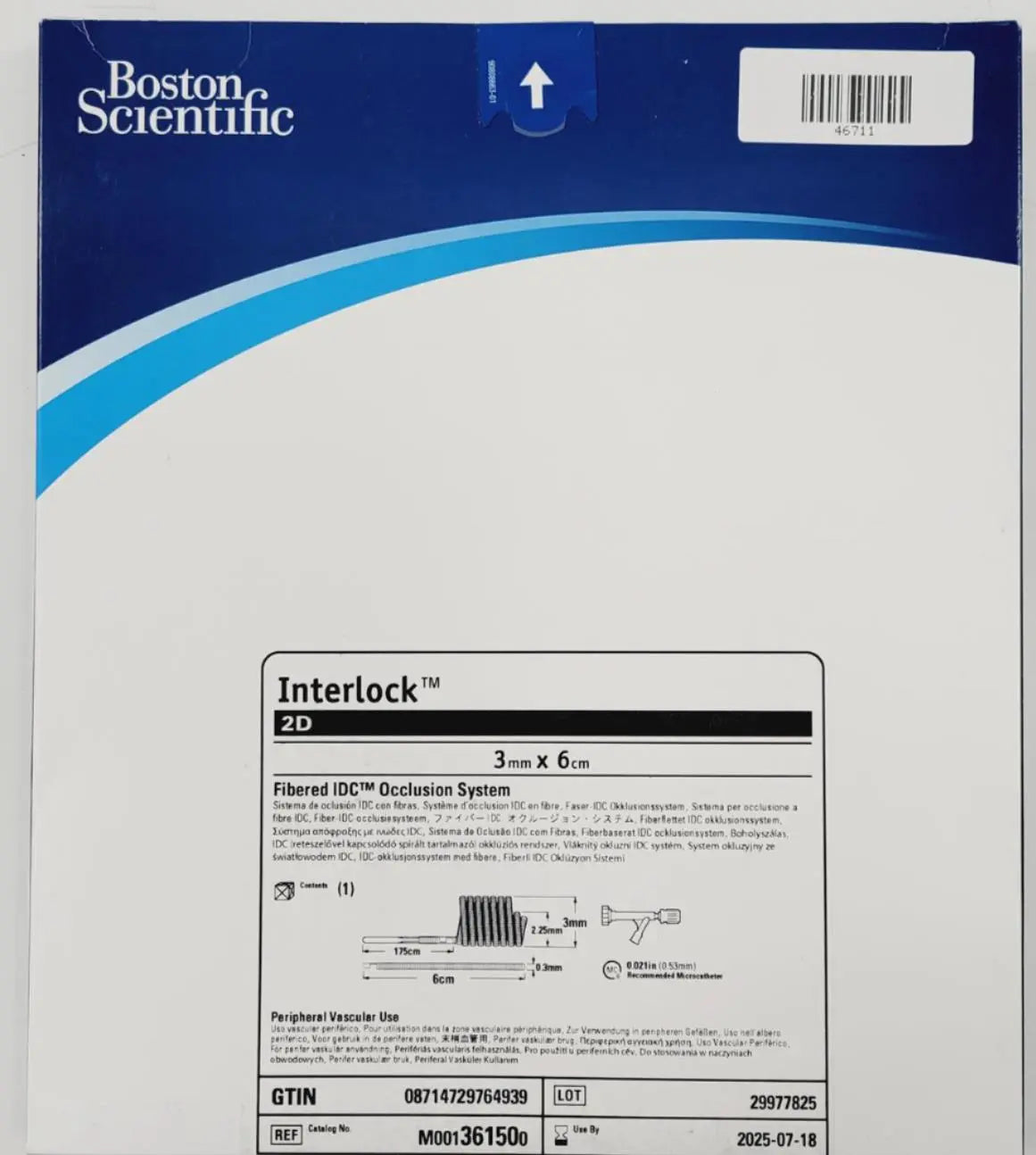 Boston Scientific M001361500 Fibered Idc Occlusion System Boston Scientific
