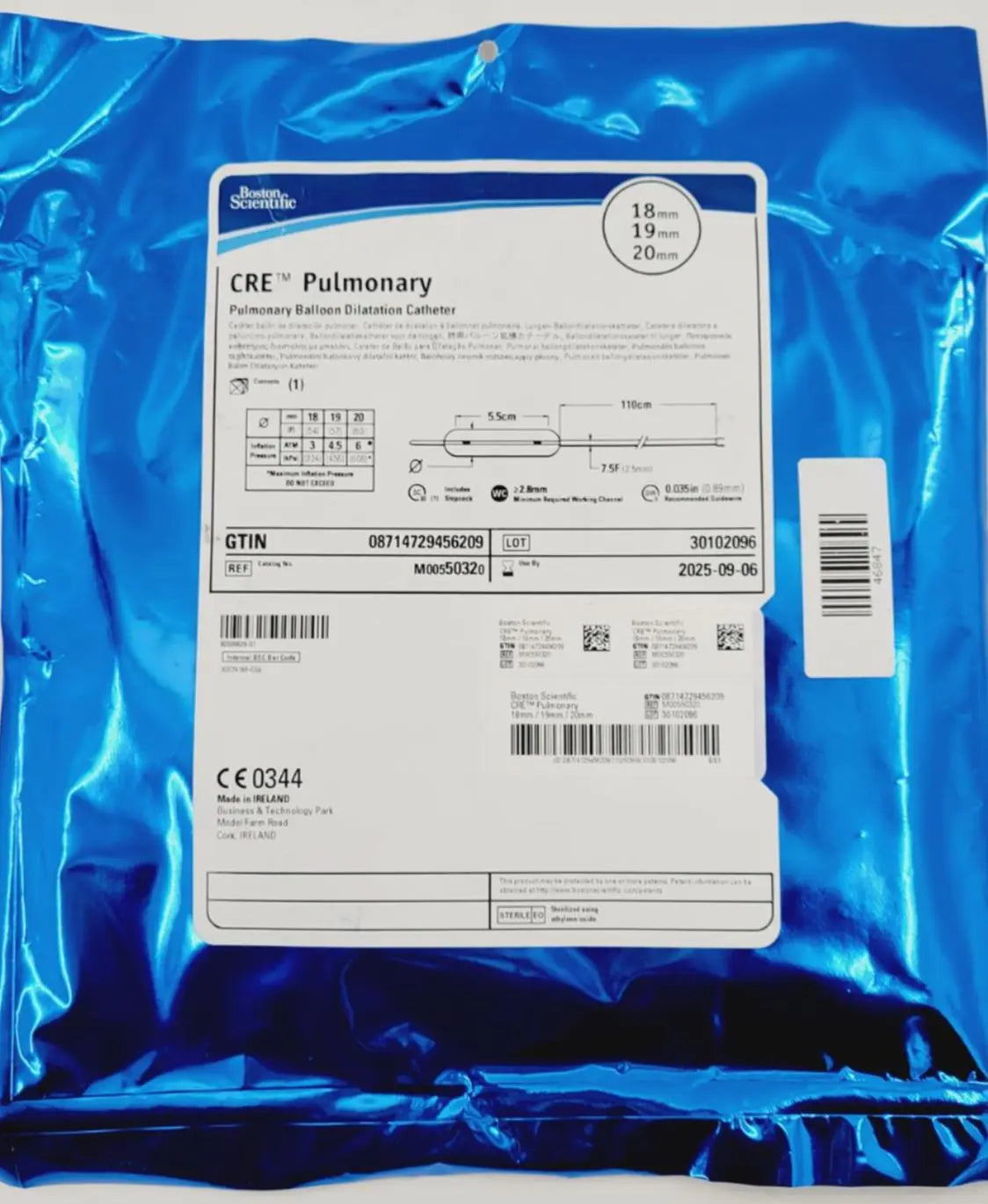 Boston Scientific M00550320 Pulmonary Balloon Dilatation Catheter 18 Boston Scientific