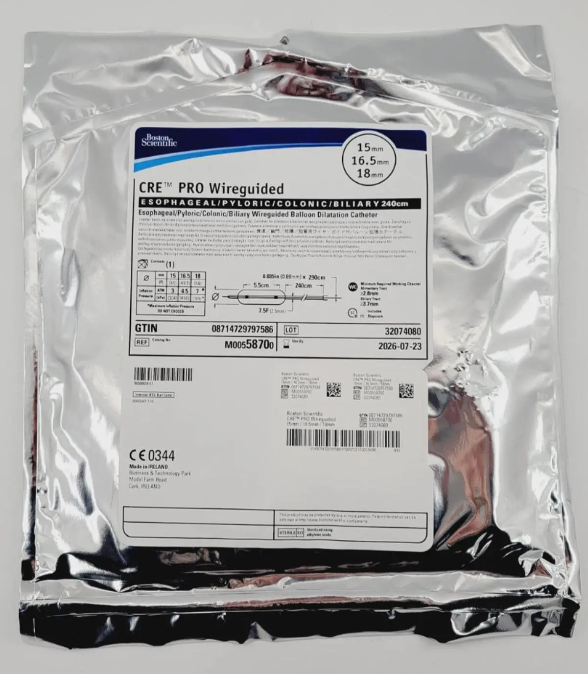 Boston Scientific M00558700 Esophageal/Pyloric/Colonic/Biliary Wireguided Balloon Boston Scientific