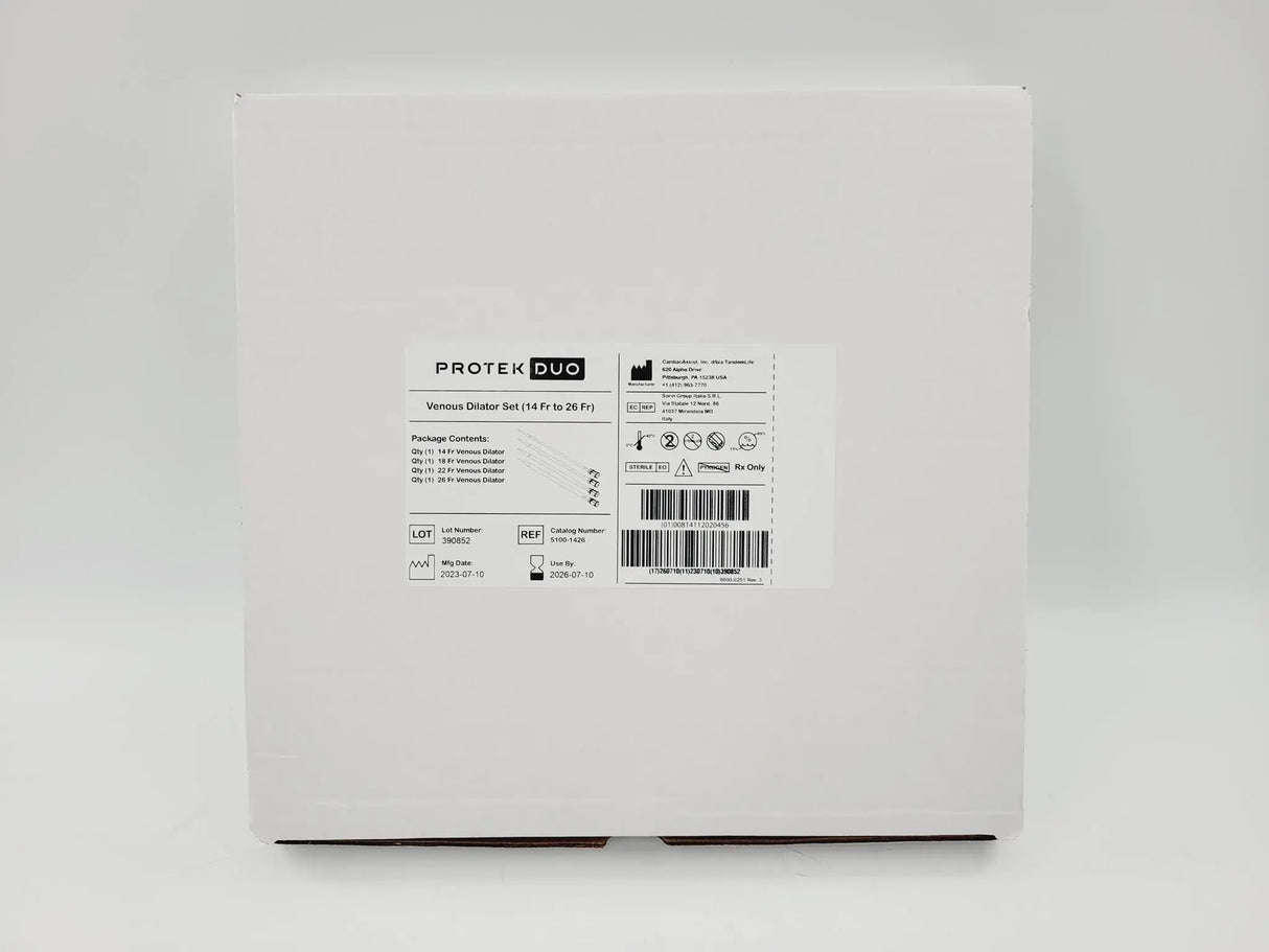 Cardiacassist 5100-1426 ProtekDuo Venous Dilator Set 14Fr.-26Fr. Set of 4 Cardiacassist