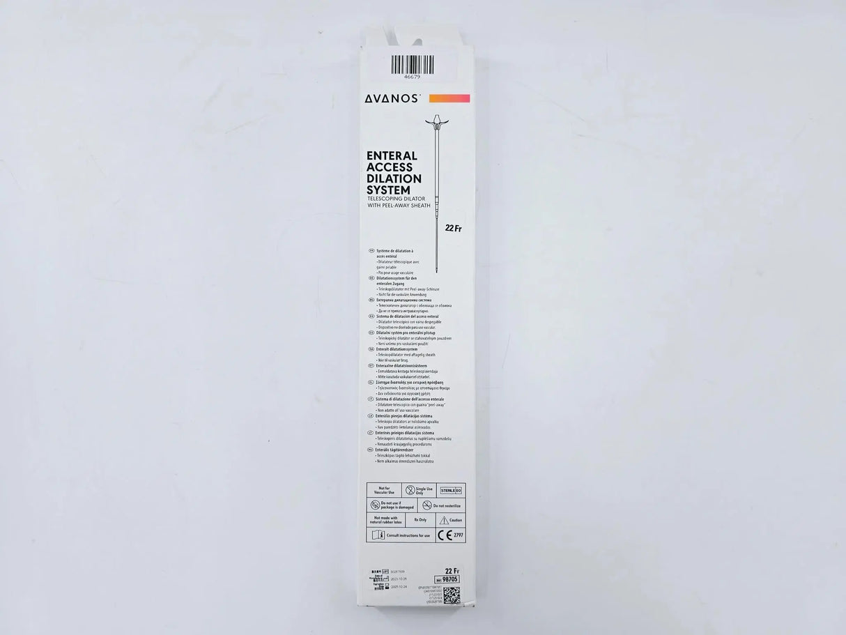 Avanos 98705 Enteral Access Dilation System Telescoping Dilator w/ Sheath 22Fr. Avanos