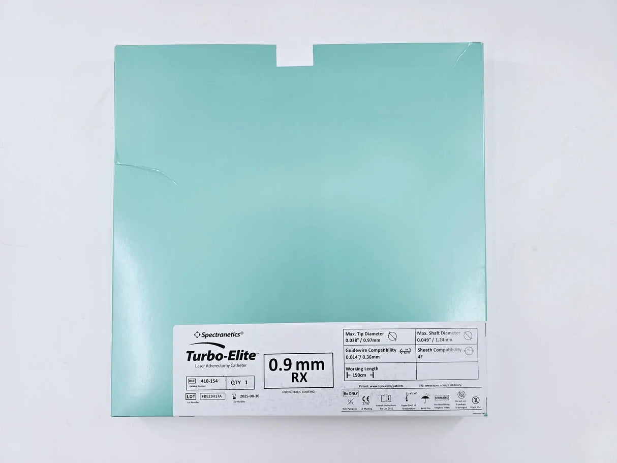 Spectranetics 410-154 Turbo-Elite Laser Atherectomy Catheter .9mm x 150cm Spectranetics
