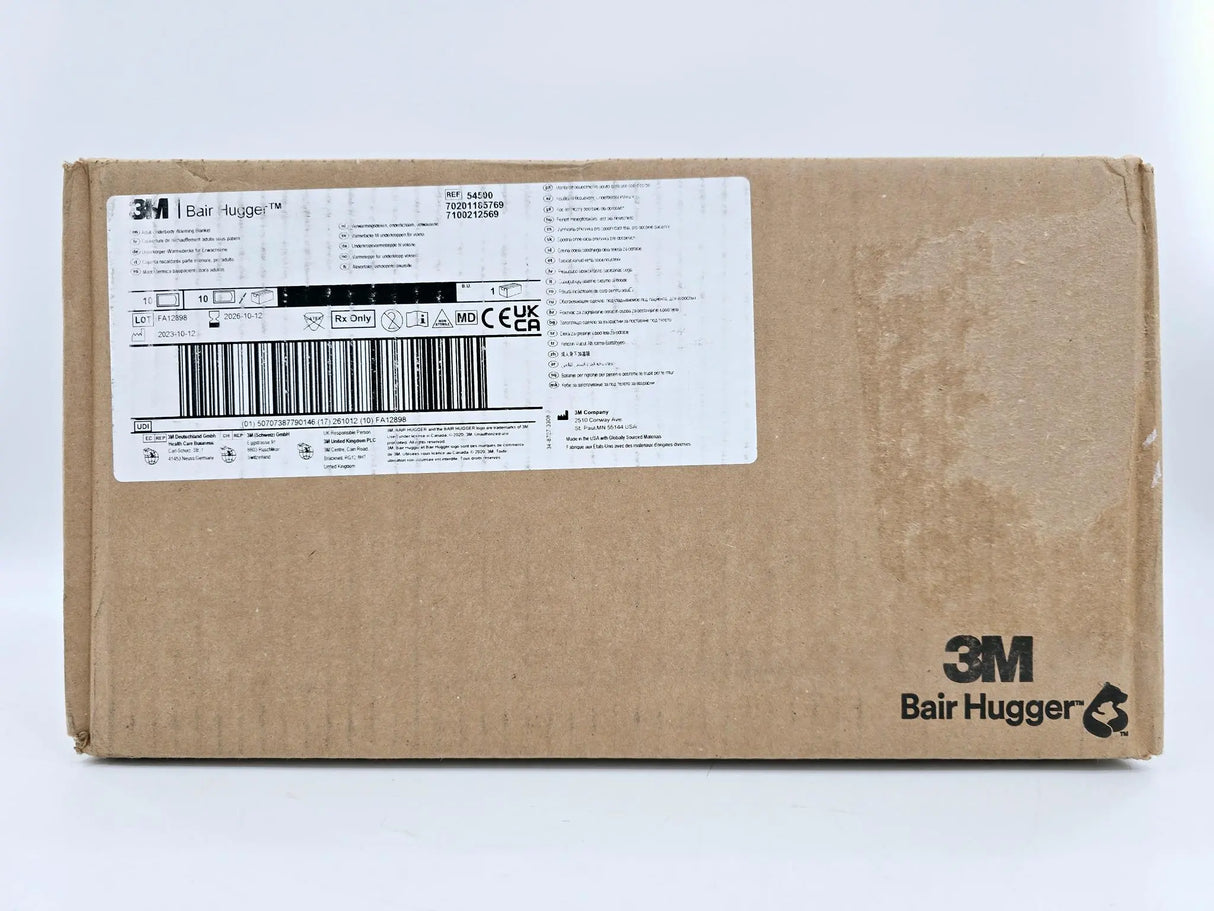 3M 54500 Bair Hugger Adult Underbody Warming Blanket 74" x 36" CS/10 3M