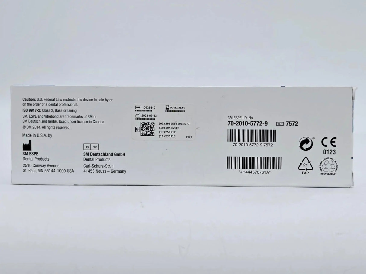3M ESPE 7572 Vitrebond Plus Light Cure Glass Ionomer 20g Liner/ Base Clickers Double Pack 3M ESPE