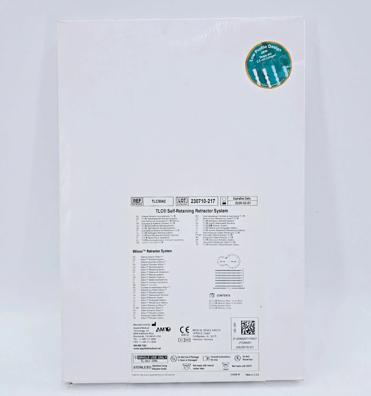 Applied Medical TLC5042 TLC Self Retaining Retractor System Wilson Penile Implantation System Applied Medical