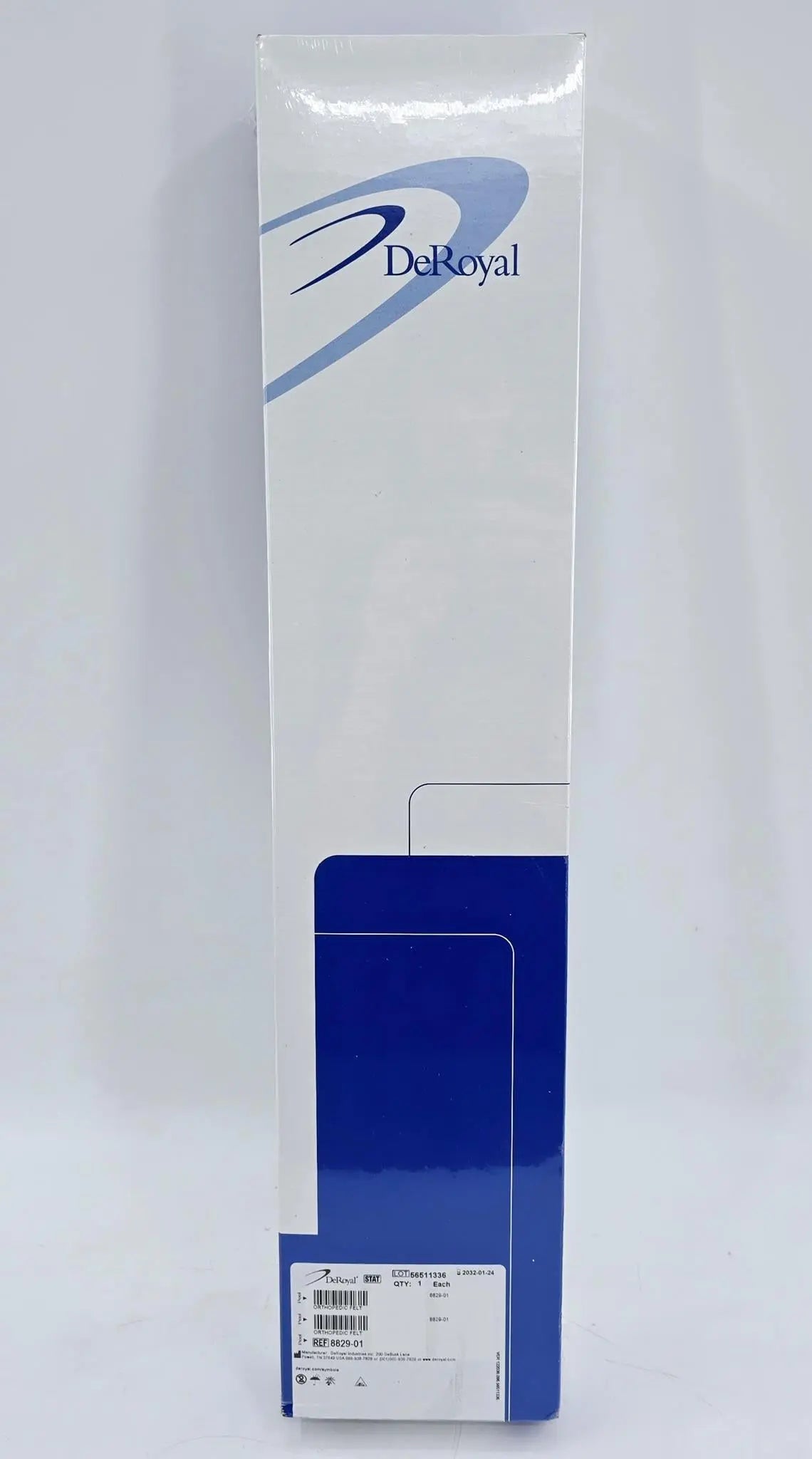 DeRoyal 8829-01 Orthopedic Felt Roll 36" x 21" x 3/16" DeRoyal