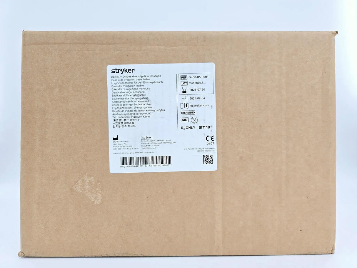 Stryker 5400-050-001 CORE Disposable Irrigation Cassette 10/CS Stryker