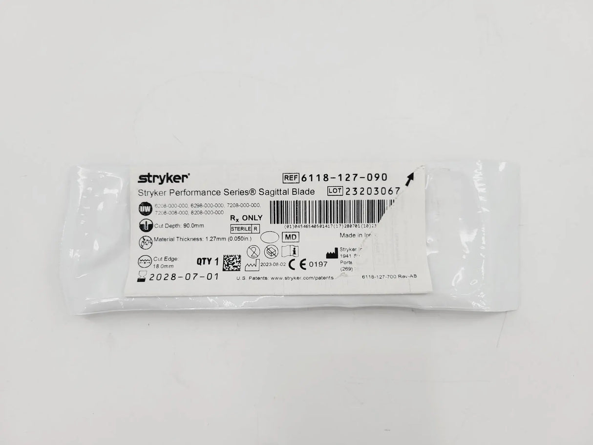 Stryker 6118-127-090 Stryker Performance Series Sagittal Blade 18mm Cut Edge Stryker