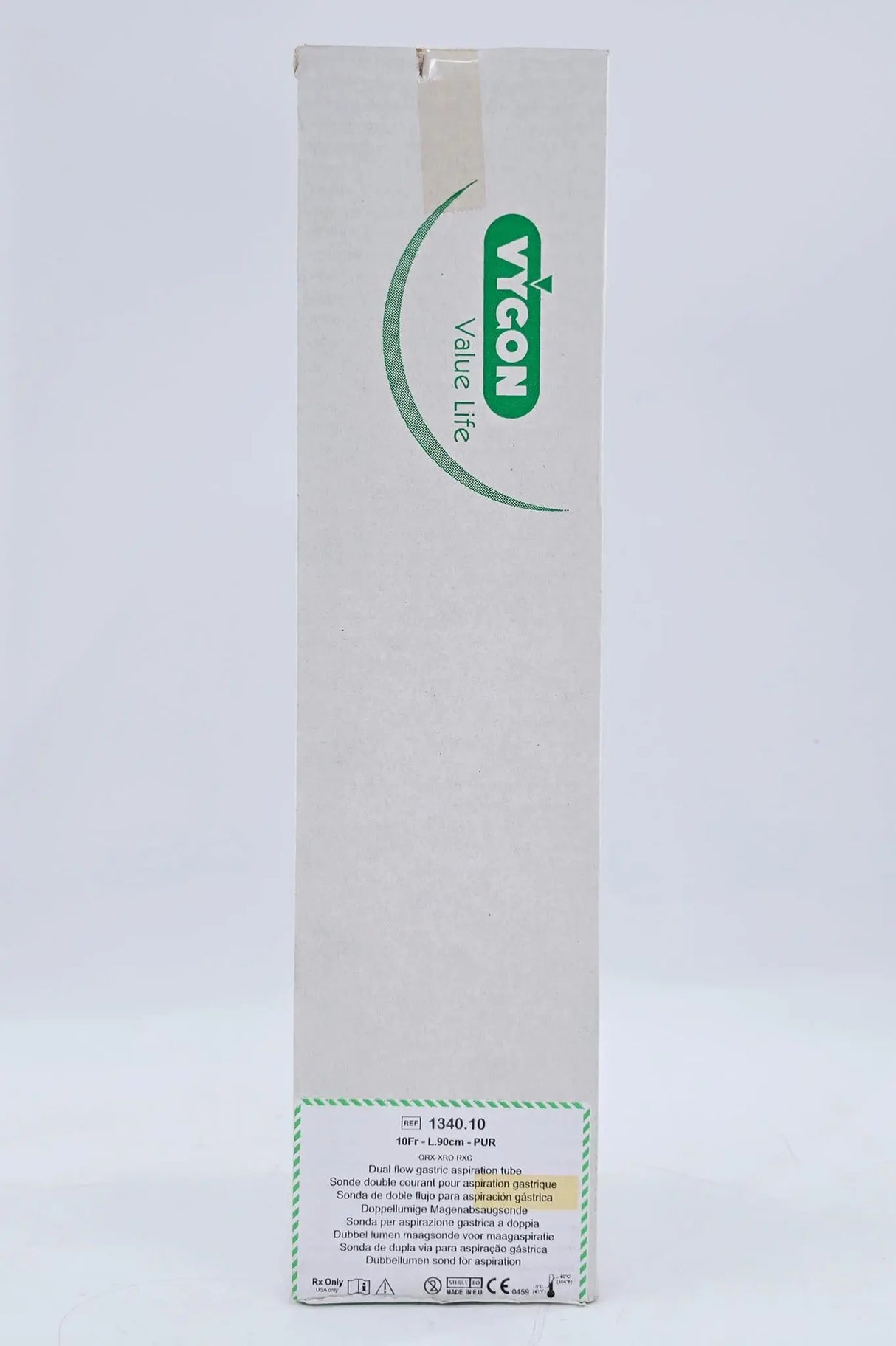 Vygon 1340.10 Dual Flow Gastric Aspiration Tube 10Fr. 90cm Length PUR 10/BX Vygon