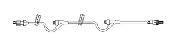 AMSINO AMSAFE IV Extension Set, 27" Length, 4.9 mL Priming Volume, Female Luer Lock, 2 Slide Clamps, 2 Y Sites, Rotating Male Luer Lock, PE Pouch, 50/cs Amsino International, Inc.