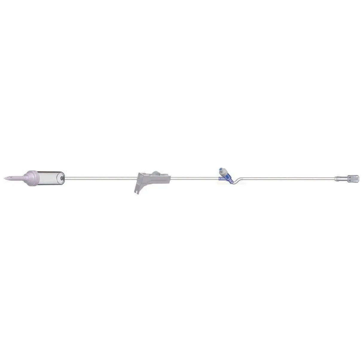 AMSINO IV Admin Set, 10 Drops/mL, 83" Length, 17 mL Priming, Non-Vented, Roller Clamp, 1 AMSafe Needle-Free Y Site, Rotating Male Luer Lock, PE Pouch, 50/cs Amsino International, Inc.