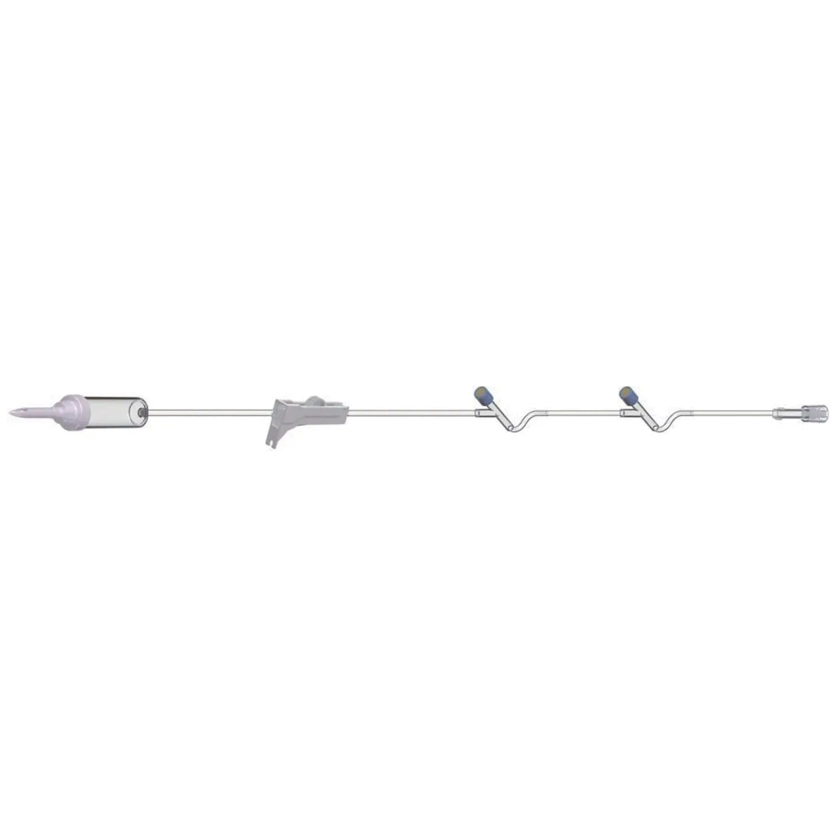 AMSINO IV Admin Set, 10 Drops/mL, 96" Length, 19 mL Priming, Non-Vented, Roller Clamp, 2 Y Sites, Rotating Male Luer Lock, PE Pouch, 50/cs Amsino International, Inc.