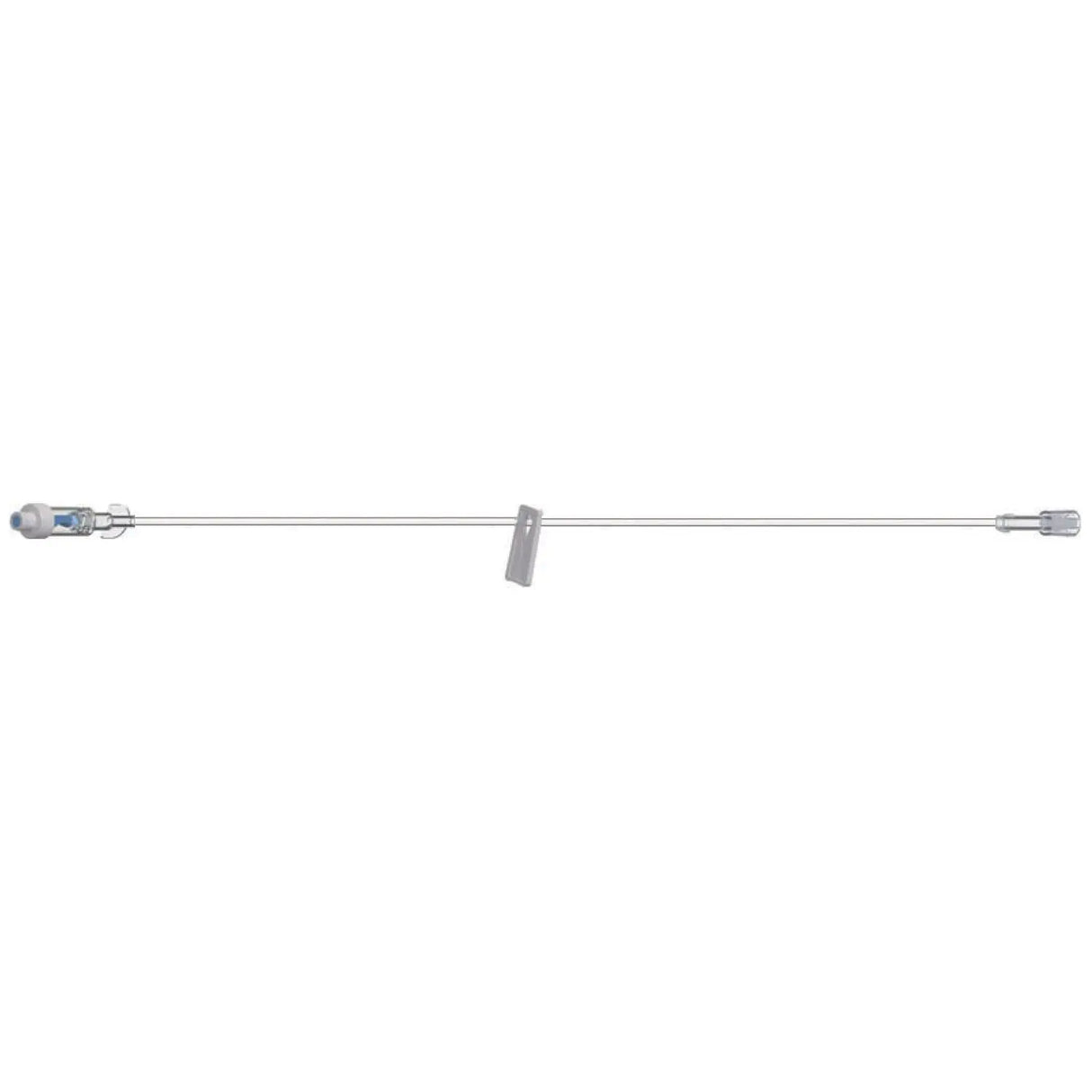 AMSINO Standard Bore IV Extension Set, 7" Length, 1.2 mL Priming, 1 AMSafe Needle-Free Connector, 1 Slide Clamp, Rotating Male Luer Lock, Tyvek Poly Pouch, 50/cs Amsino International, Inc.