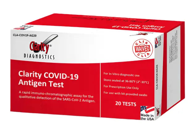 Clarity CLA-COV19-AG20 COVID19 Antigen Test 20/bx Clarity Diagnostics