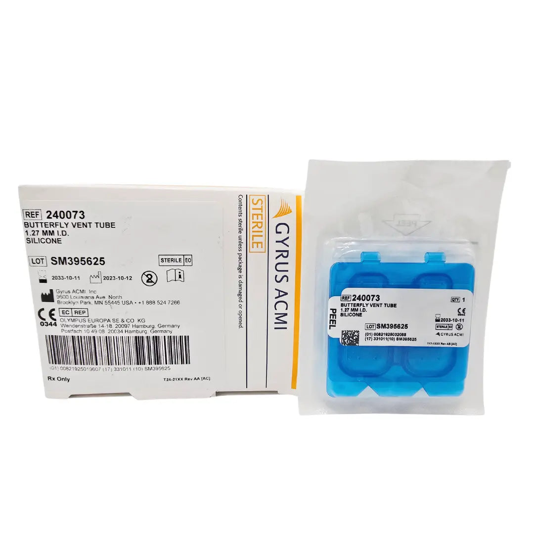 Gyrus Acmi 240073 Butterfly Vent Tube 1.27mm Silicone Gyrus Acmi