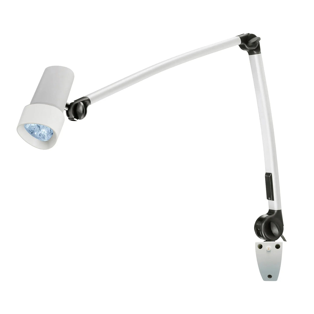 Waldmann HALUX N30-1 P F1 Exam Light, 8W, 4400K, 16MM PIN, Articulating Arm, Dimmable, Wall Mount Waldmann Lighting