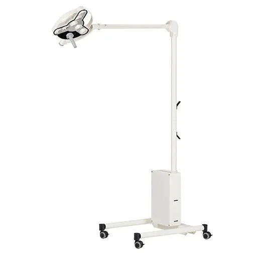 Waldmann TRIANGO LED 80-1 F Minor Procedure Light, battery, 80,000 lux/1M, 4500K, CRI>95, continuous dimming. With roller stand. Waldmann Lighting