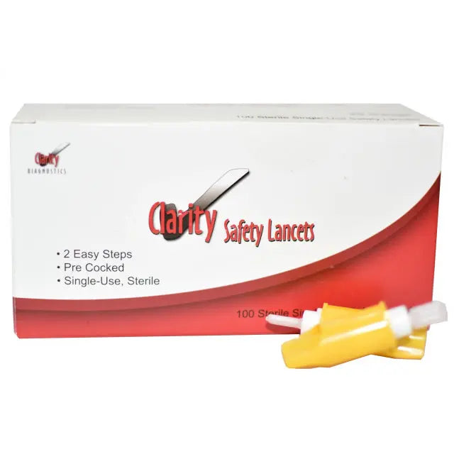 Clarity DTG-SL23 Safety Lancets 26G 100/bx or 200/bx Clarity Diagnostics