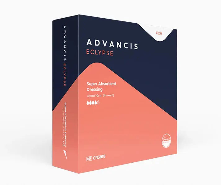 Advancis Medical Eclypse Super Absorbent Wound Dressing - High Exudate Pad 20 Box Advancis Medical