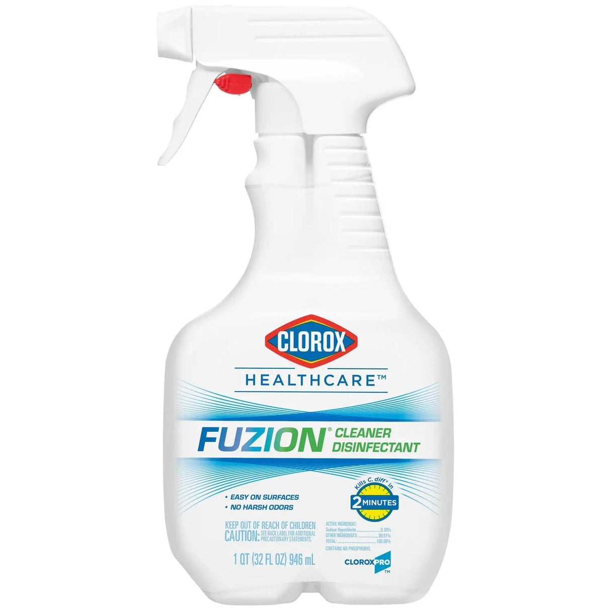 CLOROX HEALTHCARE FUZION CLEANER DISINFENCTANT Clorox Healthcare Fuzion Cleaner Disinfectant, Spray, 32 oz, 9/cs Clorox