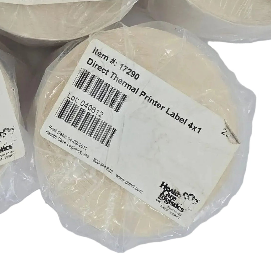 Health Care Logistics 17290 Direct Thermal Printer Labels 4" x 1" 2300/Roll health care logistics