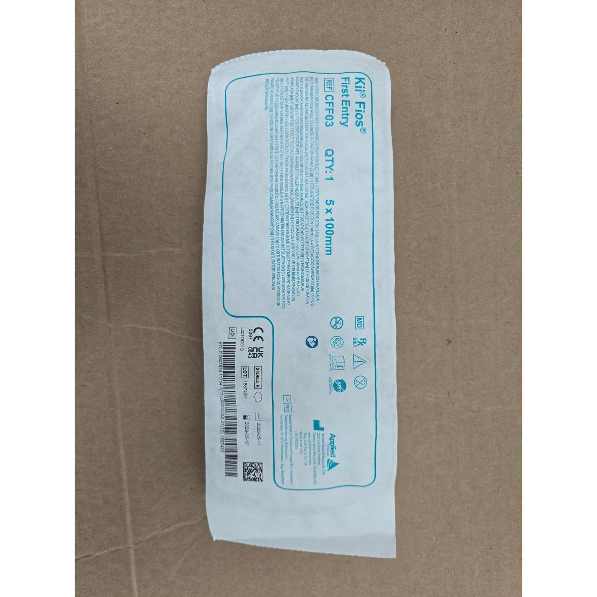 Applied Medical CFF03 Kii Fios First Entry Obturators w/ Advanced Fixation Sleeves 5 x 100mm BX/6 Applied Medical