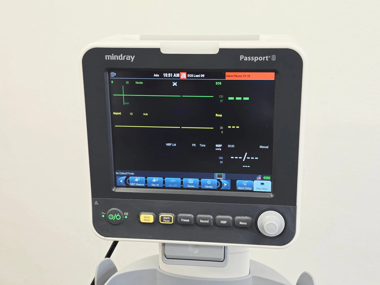 Mindray Passport 8 Patient Monitor with Rolling Stand - Pre-Owned Mindray