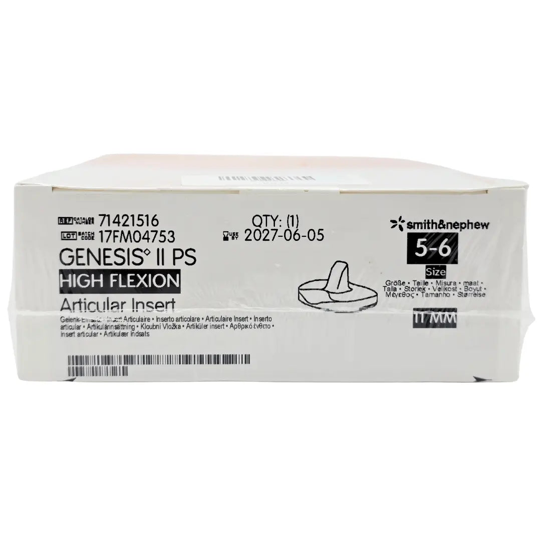 Smith & Nephew 71421516 Genesis II Posterior Stabilized High Flexion Insert Size 5-6 11mm Smith & Nephew, Inc.