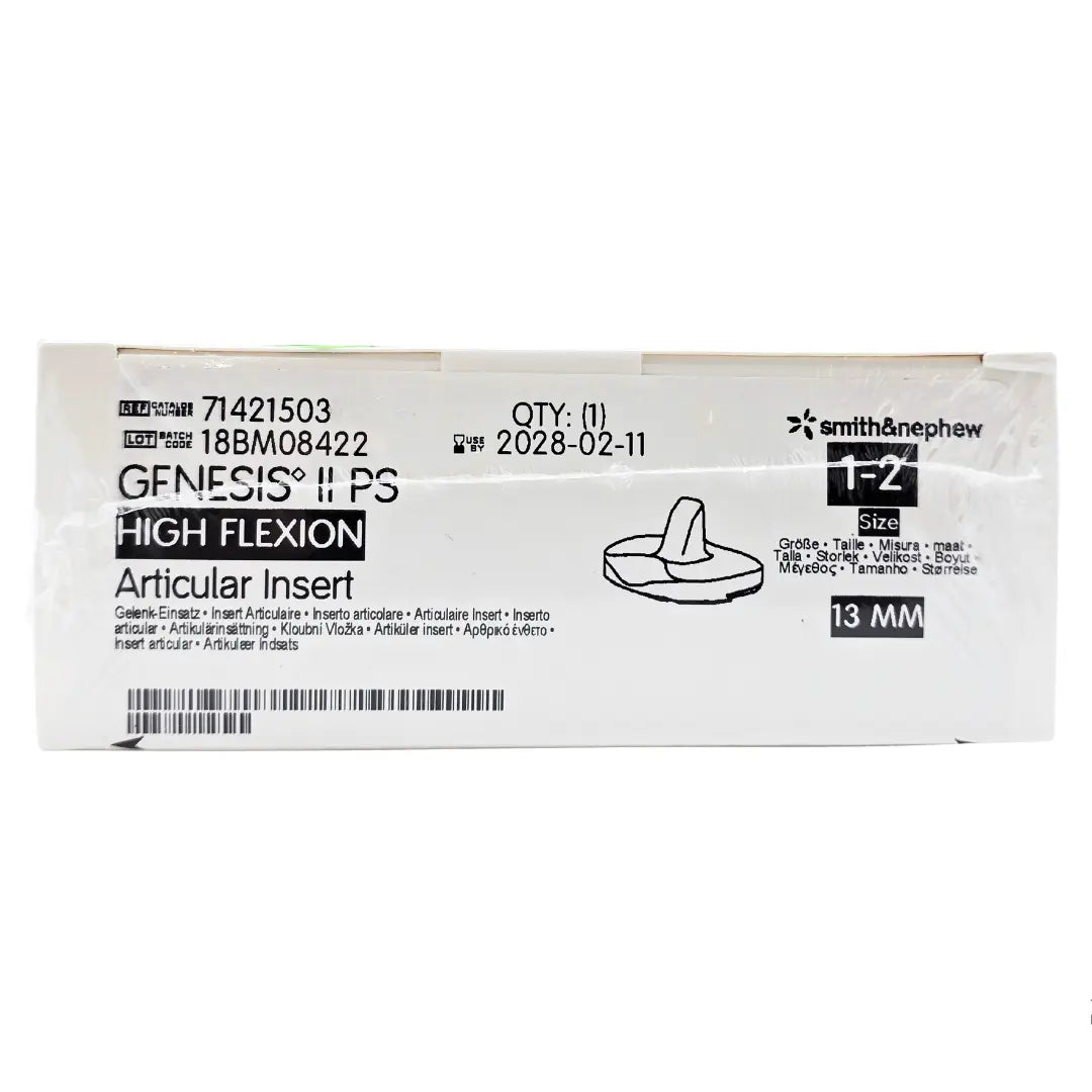 Smith & Nephew 71421503 GENESIS II Posterior 13 mm Stabilized High Flexion Insert Size 1-2 Smith & Nephew, Inc.