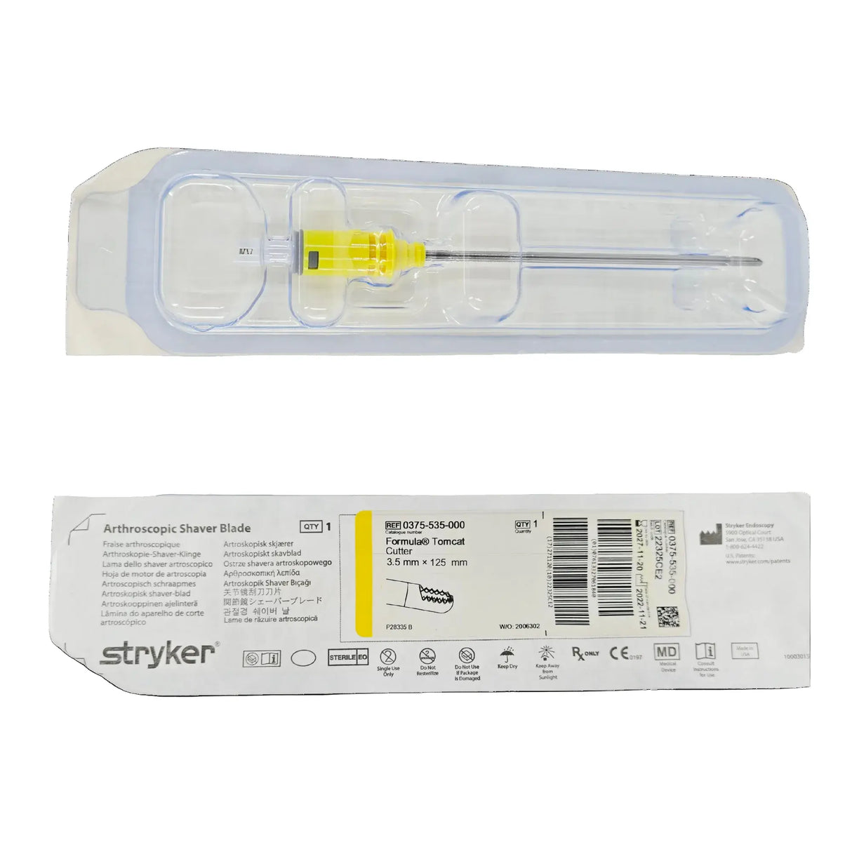 Stryker Formula Resector cutter Arthroscopic Shaver Blade 3.5mm x 125mm 0375-532-000 Stryker