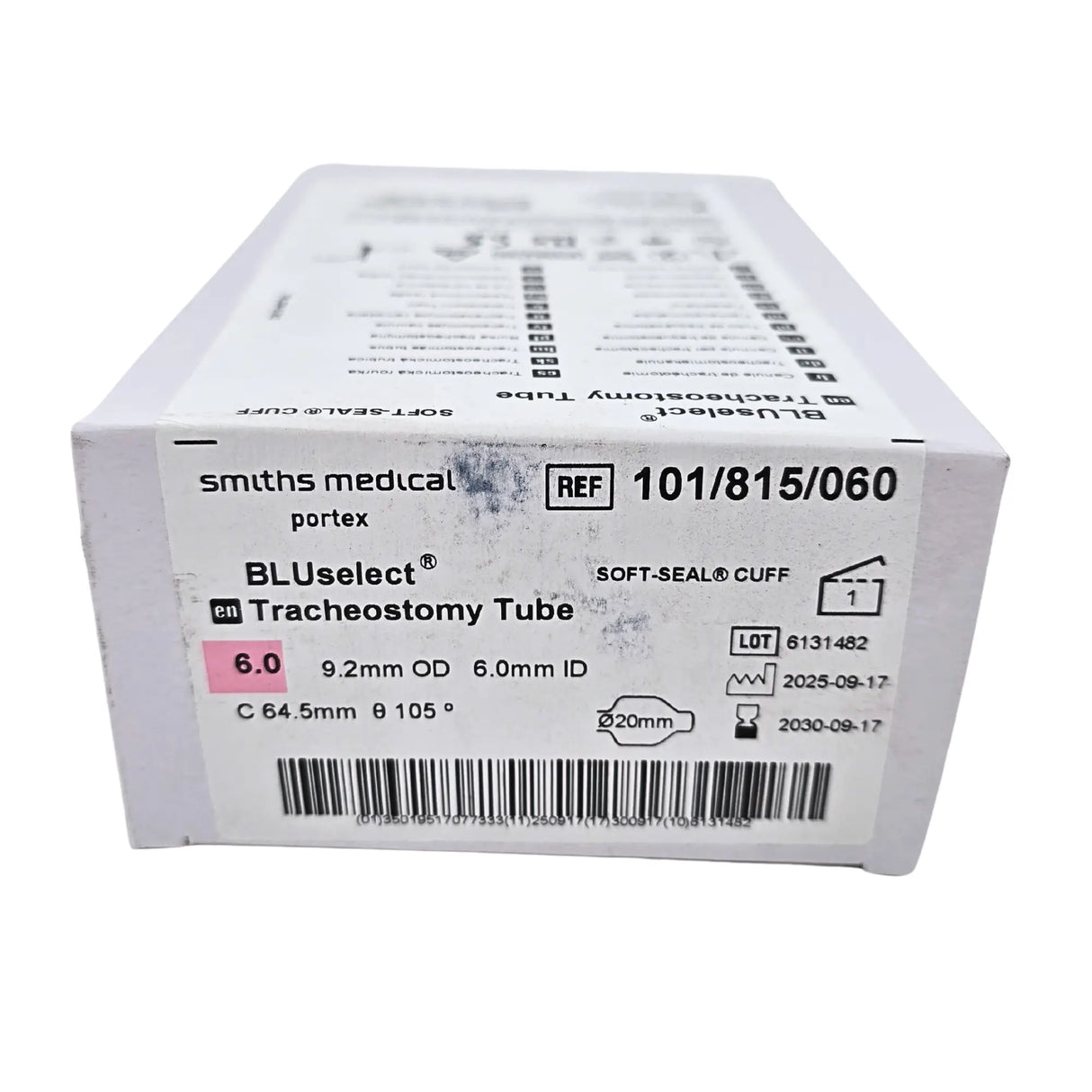 Smiths Medical 101/815/060 Bivona Uncuffed Neonatal Tracheostomy Tube - 6.0mm V-Style Neck Flange Smiths Medical