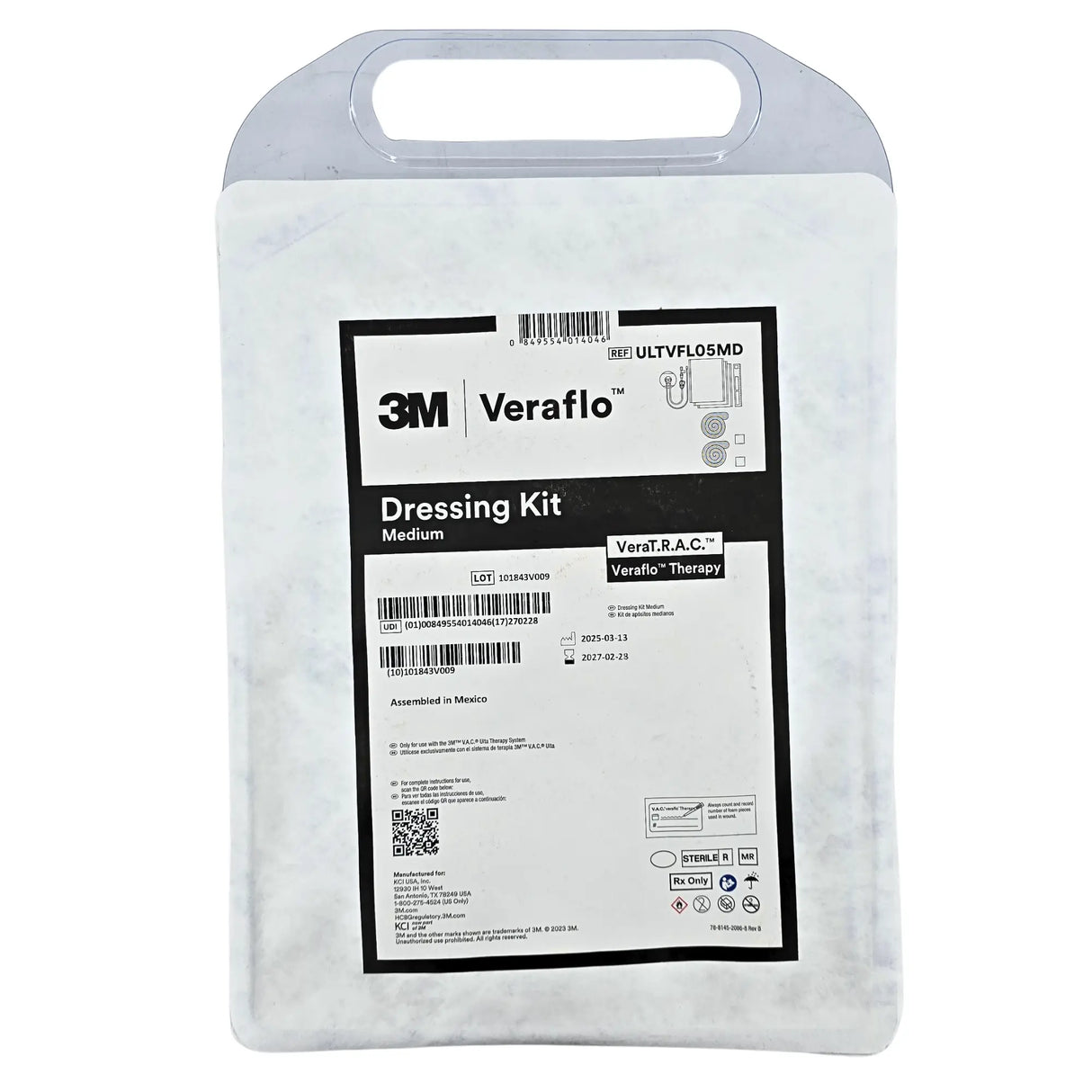 3M V.A.C. Veraflo Dressing Kit - Medium ULTVFL05MD, Spiral-Cut Foam 3M