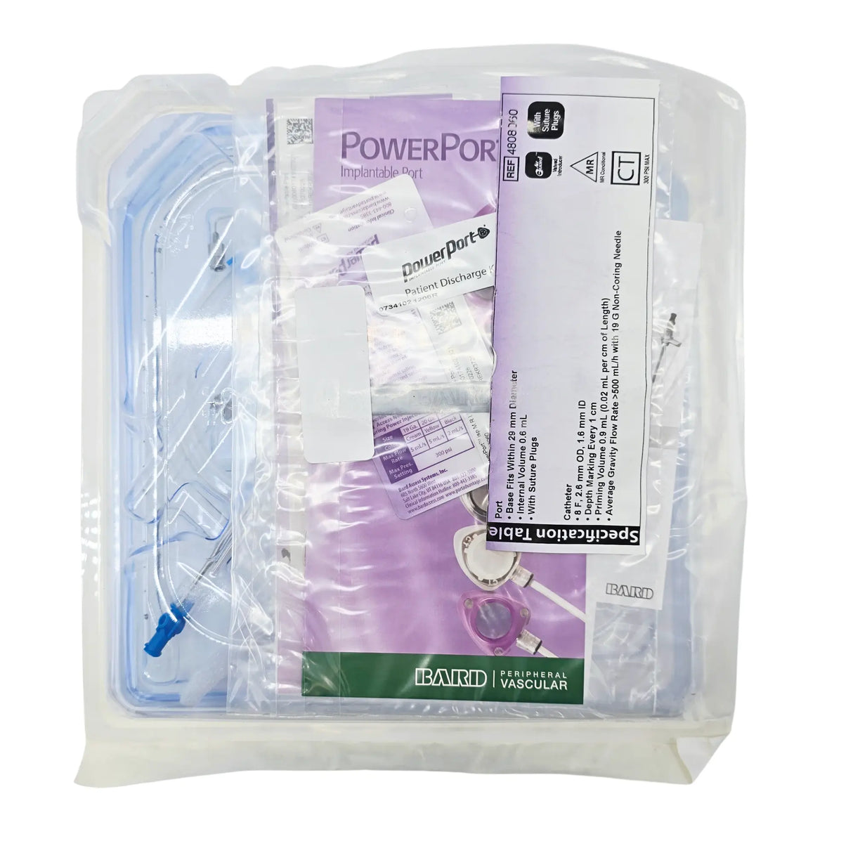 Bard PowerPort ISP M.R.I. Implantable Port 4808060- Intermediate Size, 6.0 Fr ChronoFlex Catheter Bard