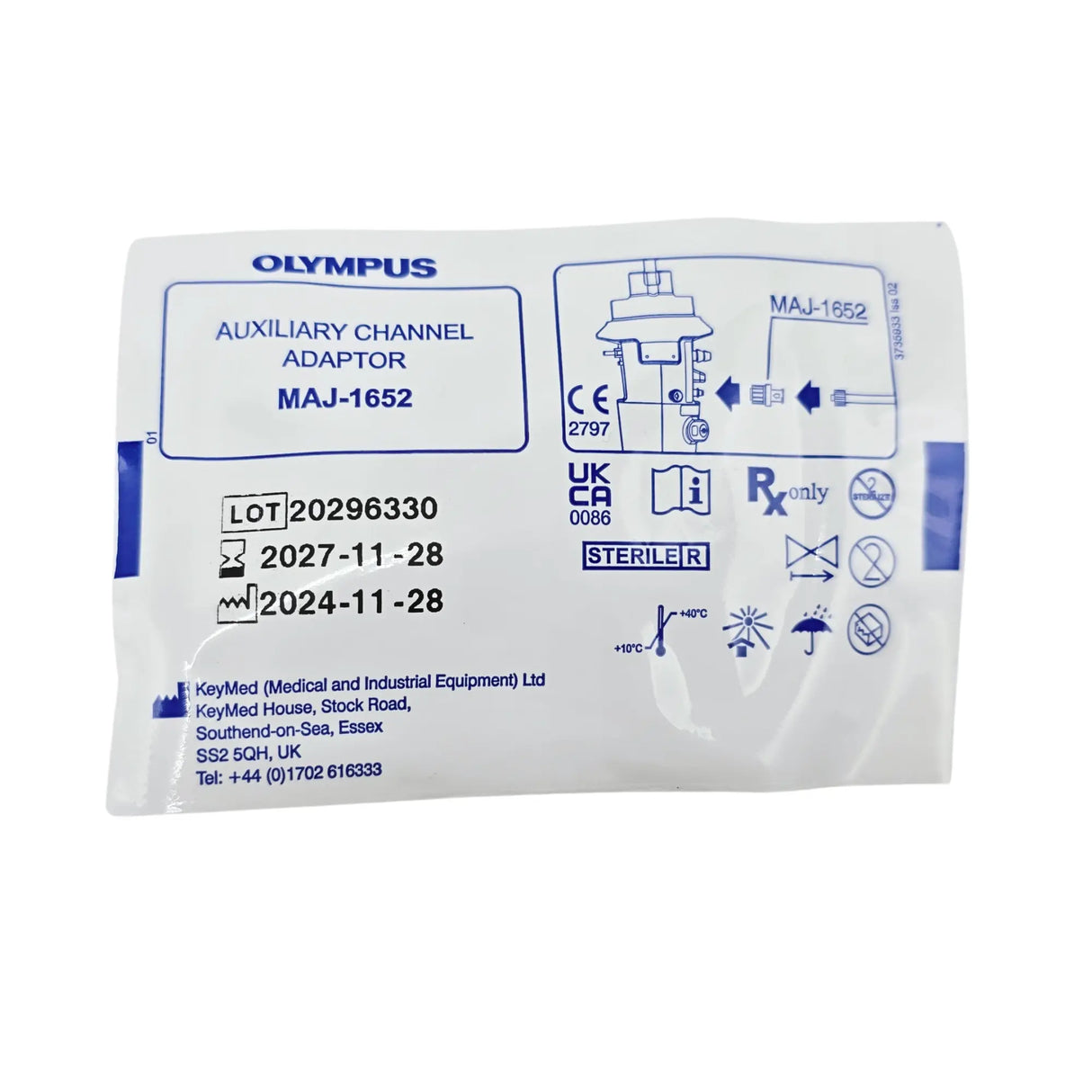 Olympus MAJ-1652 Auxiliary Channel Water Adaptor - For 180, 190, 240, & 290 Series Endoscopes Olympus