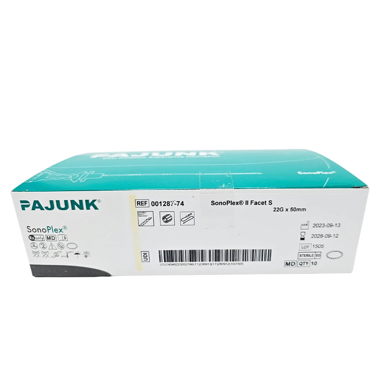 Pajunk SonoPlex II 001287-74 Echogenic Nerve Block Needle - 22G x 50mm, Facet S Tip Pajunk