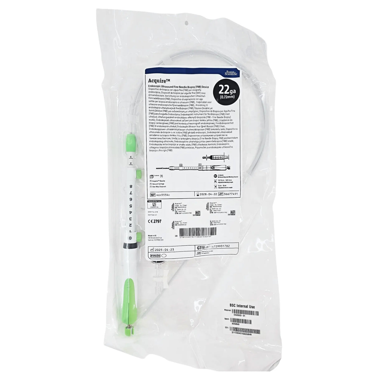 Boston Scientific M00555540 Acquire EUS FNB Needle - 22 Gauge, Franseen Tip Boston Scientific