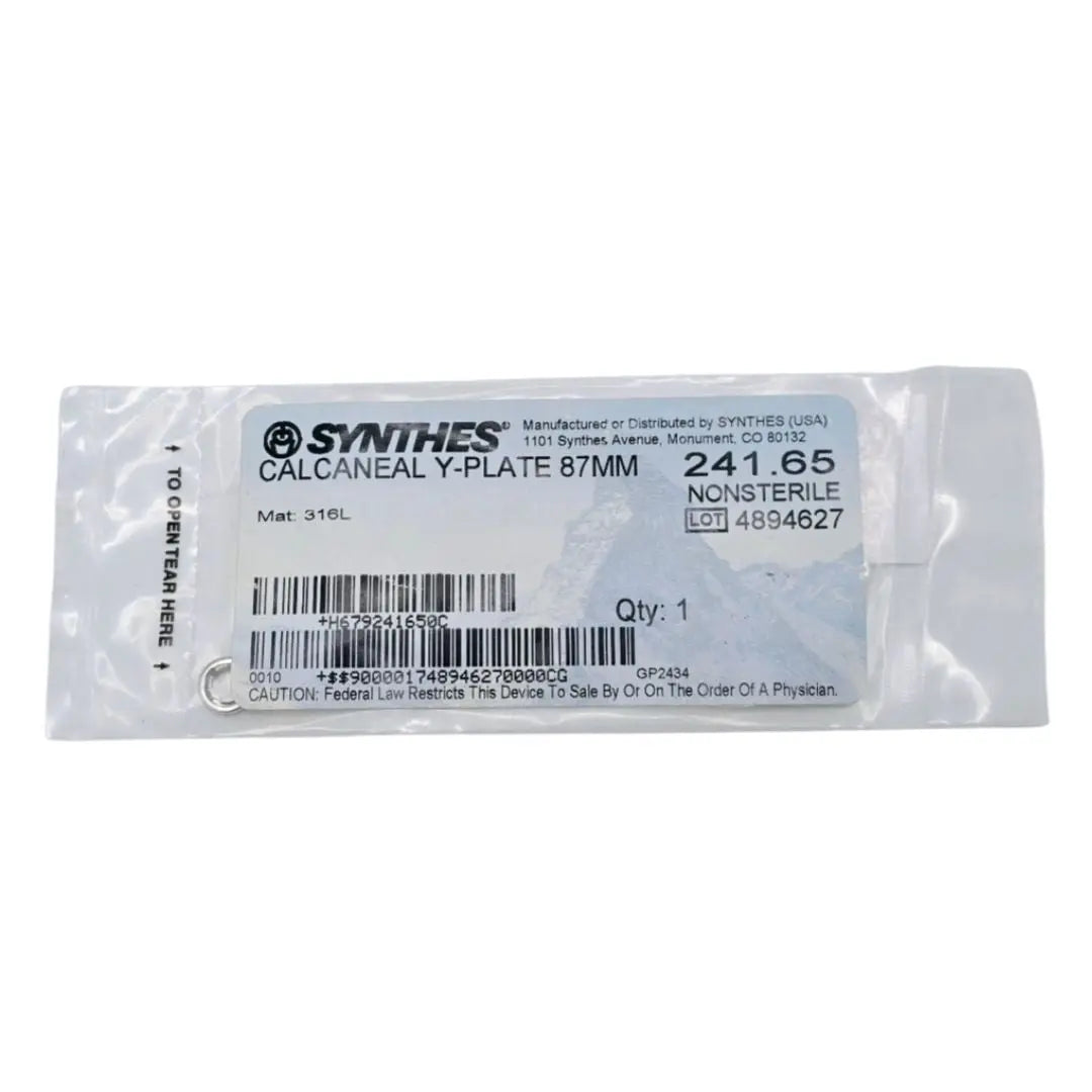 Synthes 241.65 Calcaneal Y-Plate 87mm Synthes