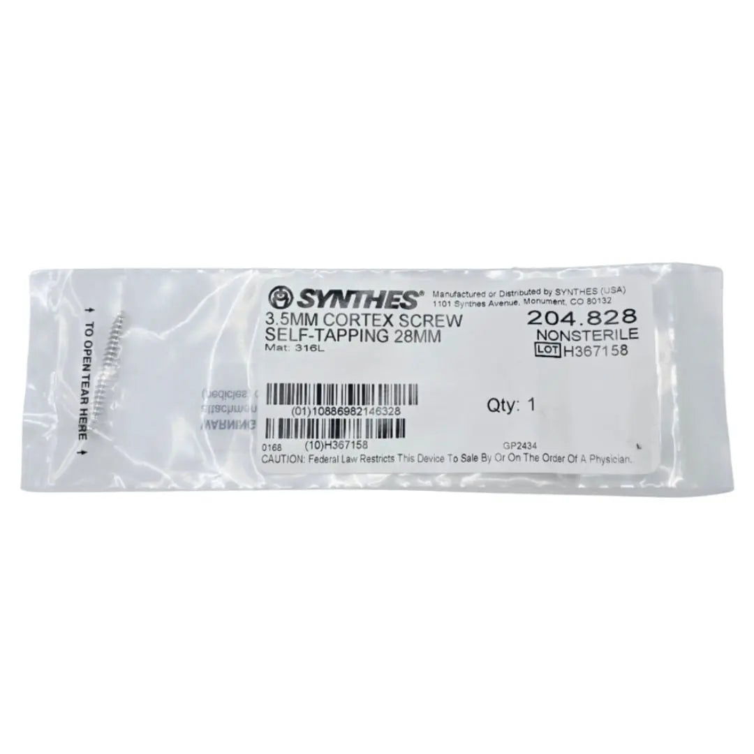 Synthes 204.828 3.5mm Cortex Screw Self-Tapping 28mm Synthes