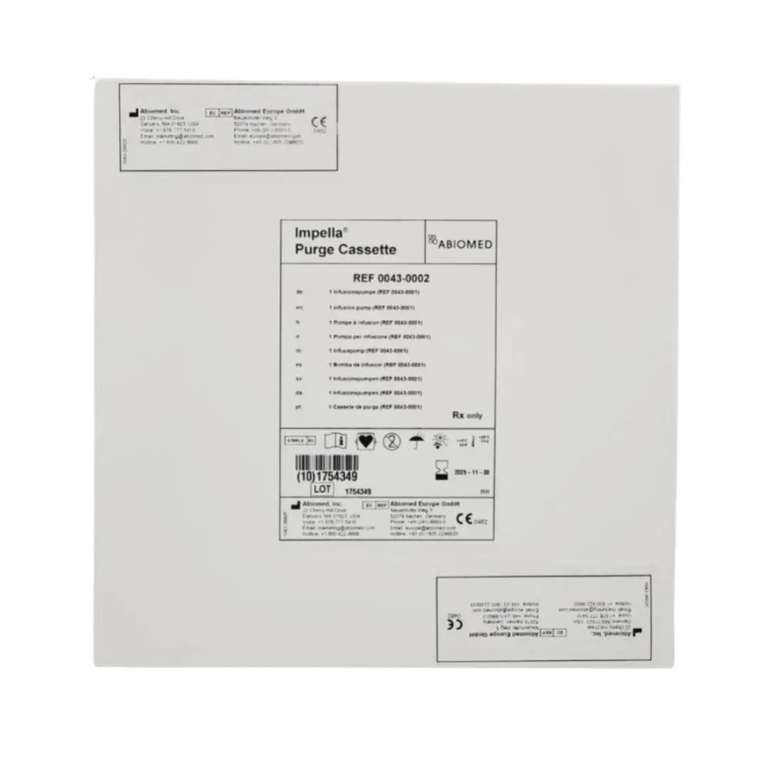 Abiomed 0043-0002 Purge Cassette for Impella 5.0 System Abiomed