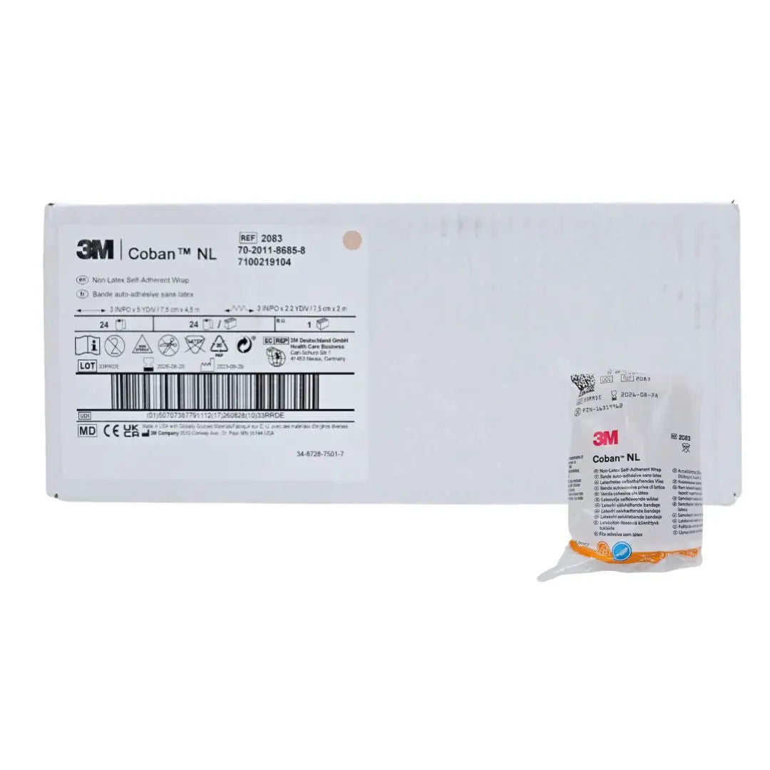 3M 2083 Coban NL Non-Latex Self-Adherent Wrap 3" X 5yds 24/CS 3M