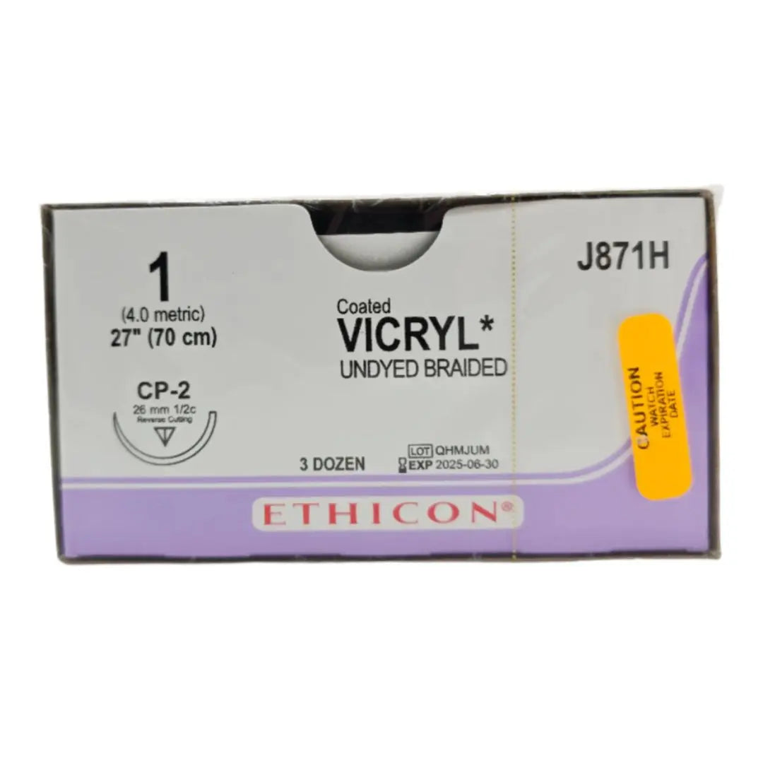 Ethicon J871H 1 Coated VICRYL 1X27" CP-2 BX/36 Ethicon