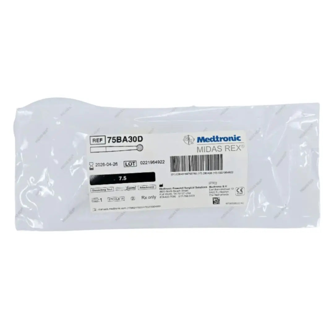 Medtronic 75BA30D Midas Rex Legend Ball Diamond Bur 7.5cm x 3mm Medtronic