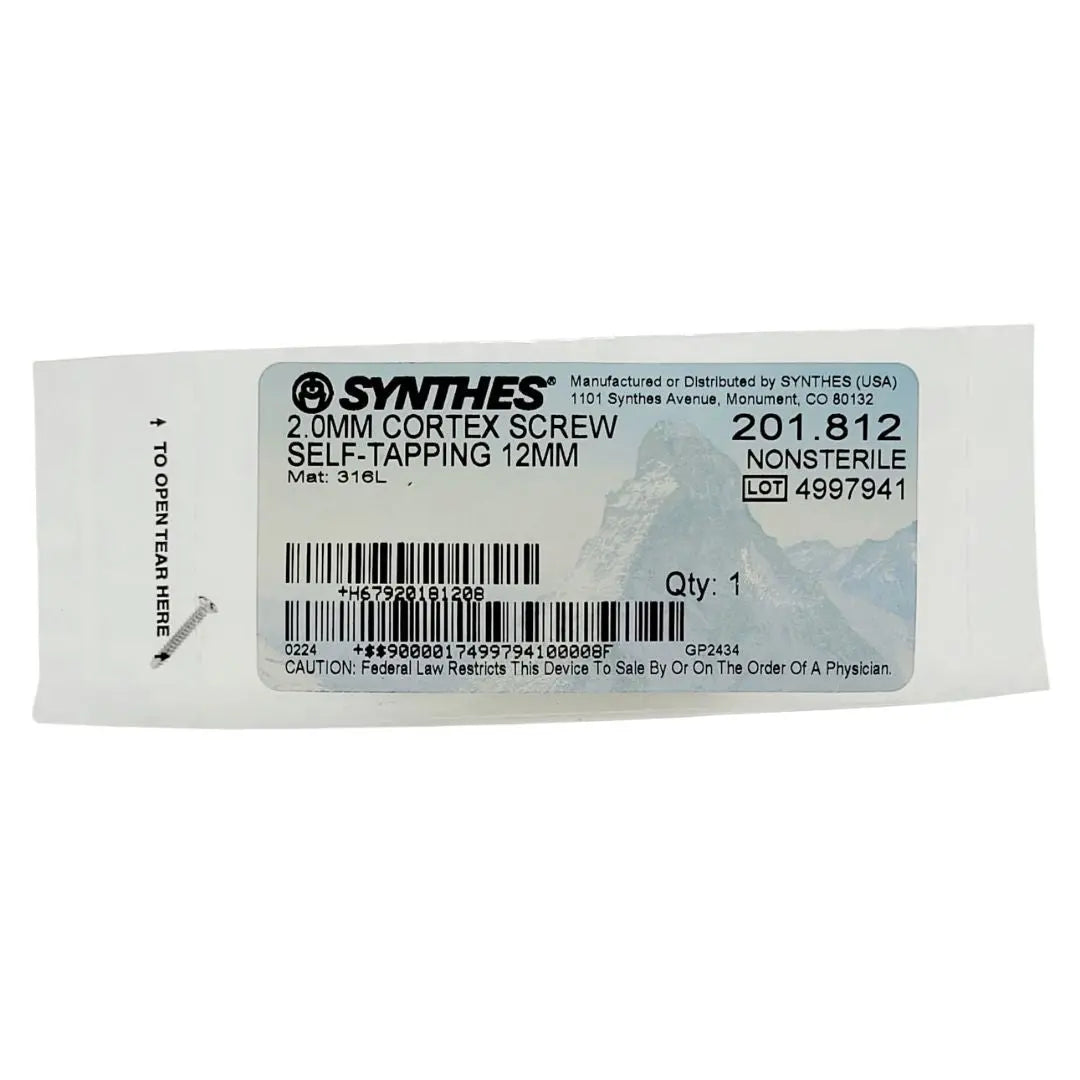 Synthes 201.812 2.0MM CORTEX SCREW SELF-TAPPING 12MM Synthes