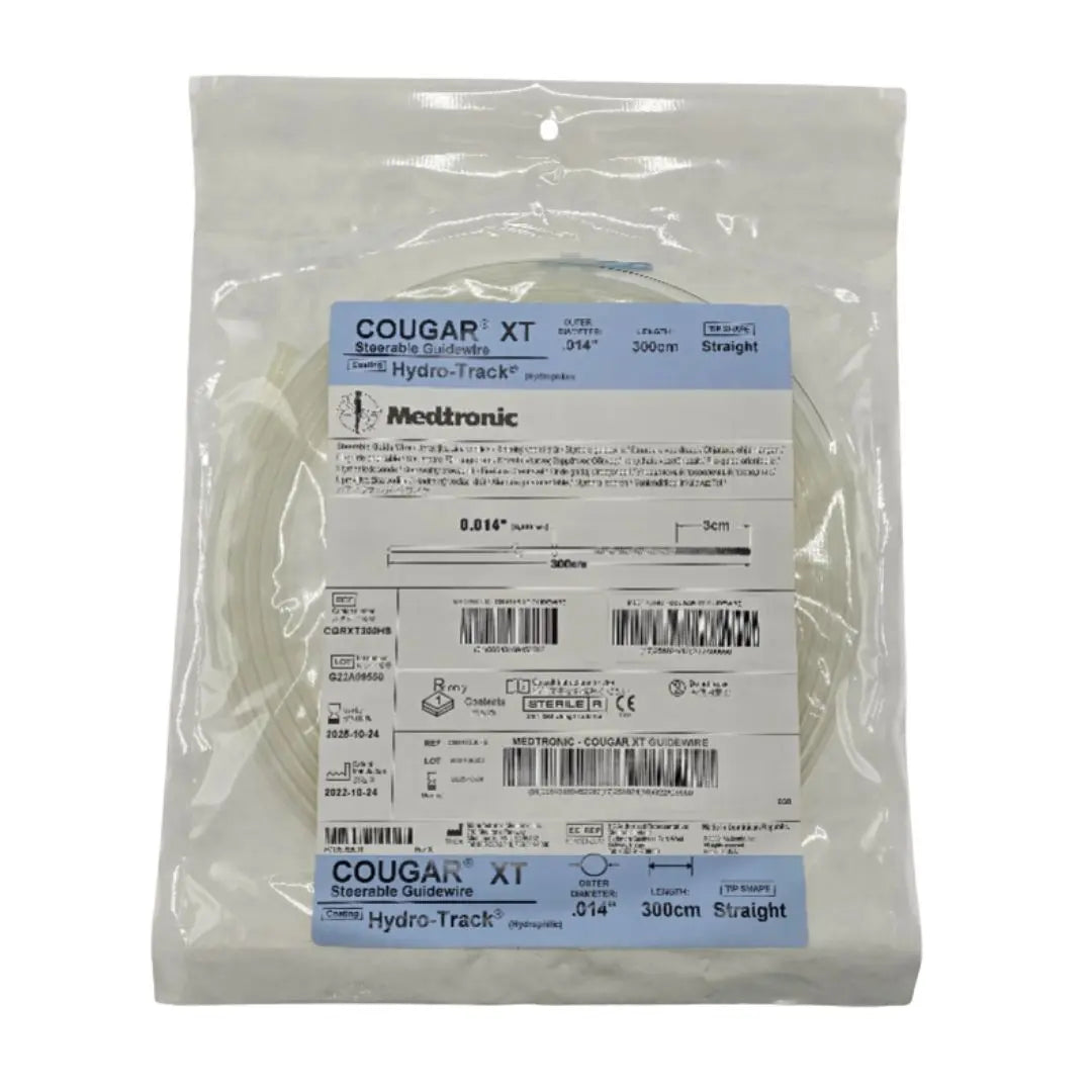 Medtronic CGRXT300HS Cougar XT Steerable Guidewire 0.14" OD 300cm Straight Hydro-Track Medtronic