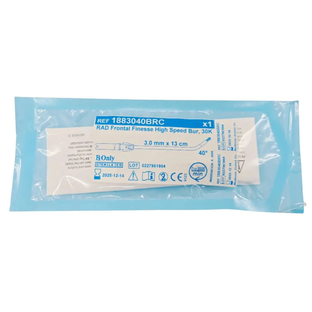 Medtronic 1883040BRC RAD Frontal Finesse High Speed Bur, 30K 3.0mm x 13cm 40° Medtronic