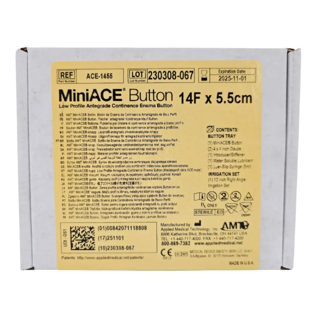 Applied Medical Technology ACE-1455 MiniACE Low Profile Antegrade Continence Enema Button 14F x 5.5cm Applied Medical Technology, Inc.